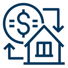 House icon for reverse mortgage.